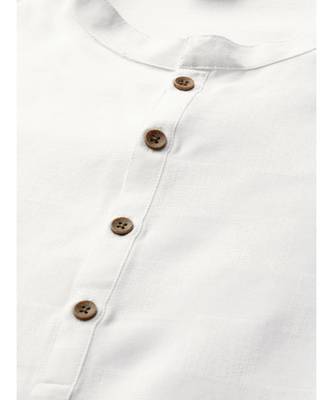 Cream cotton Short Kurta 2