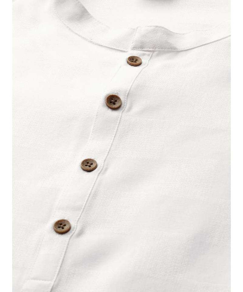 Cream cotton Short Kurta