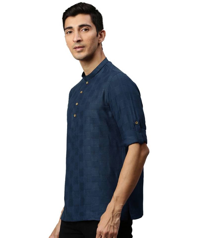 Blue cotton Short Kurta