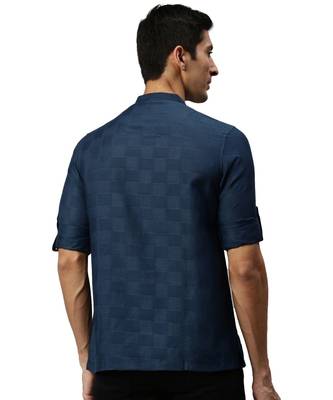 Blue cotton Short Kurta 4