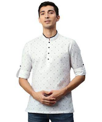 White cotton Short Kurta 1