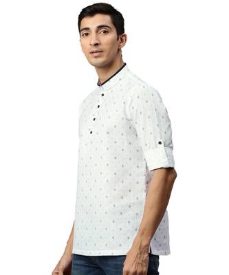 White cotton Short Kurta 3