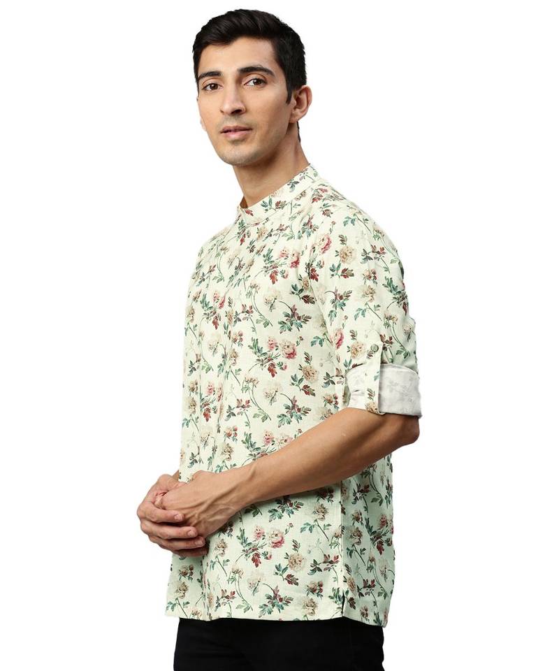 Cream cotton Short Kurta