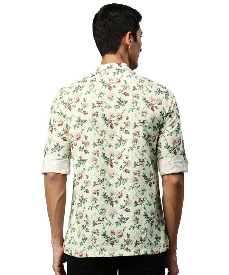 Cream cotton Short Kurta