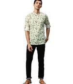 Cream cotton Short Kurta