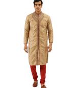 multicolor Art Silk Kurta Churidar Set