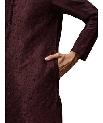 red silk Kurta Churidar Set 6