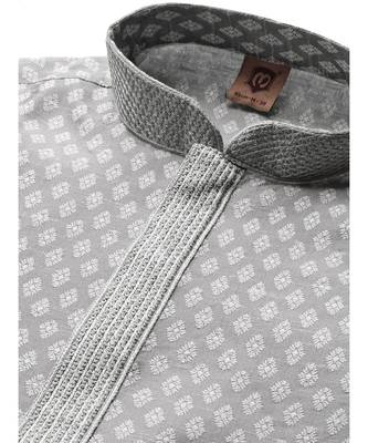 Grey silk Kurta Churidar Set 2