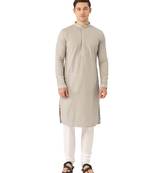 Grey cotton Kurta Churidar Set