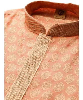 red silk Kurta Churidar Set 2