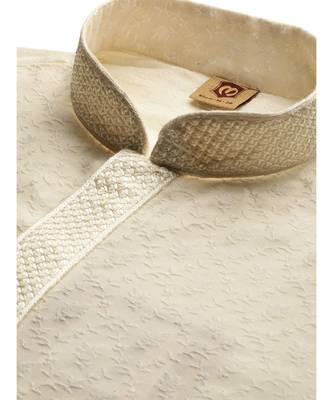 Cream silk Kurta Churidar Set 2