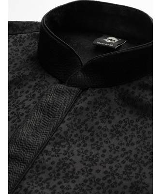 Black Rayon Kurta Churidar Set 2