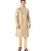 Beige silk Kurta Churidar Set