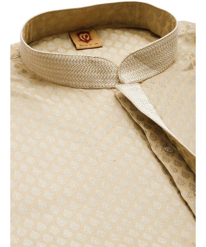 Beige silk Kurta Churidar Set