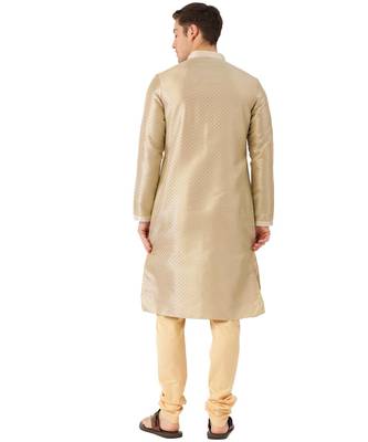 Beige silk Kurta Churidar Set 4