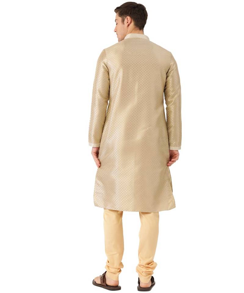 Beige silk Kurta Churidar Set