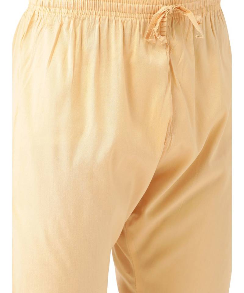 Beige silk Kurta Churidar Set