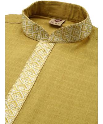 yellow Viscose Kurta Churidar Set 2