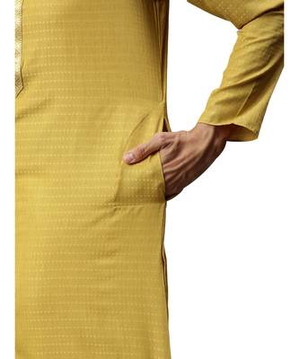 yellow Viscose Kurta Churidar Set 6