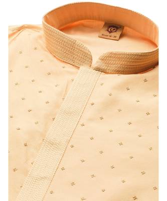 Beige silk Kurta Churidar Set 2