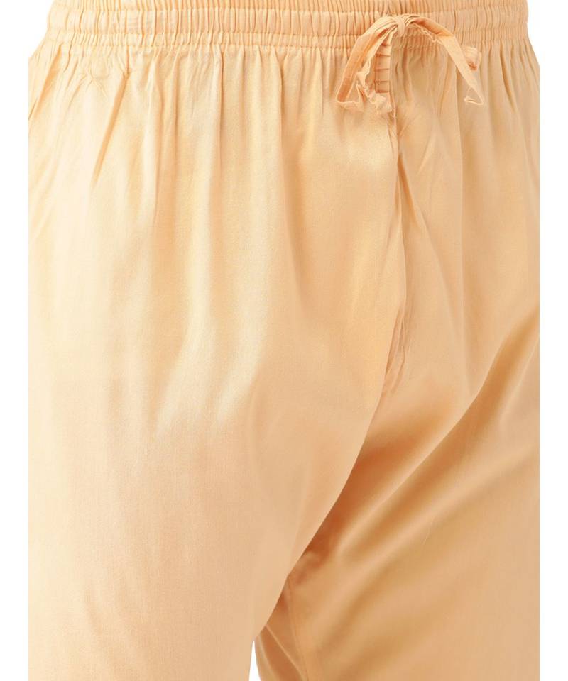 Beige silk Kurta Churidar Set