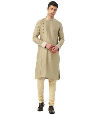 green Art Silk Kurta Churidar Set 1