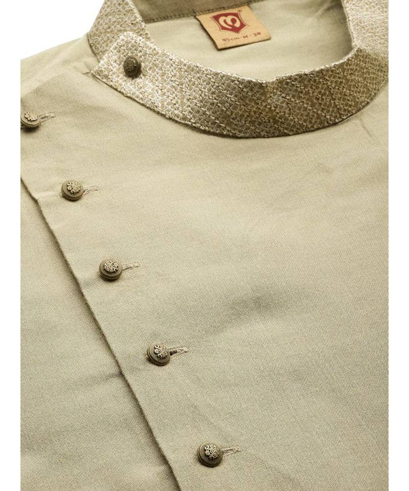 green Art Silk Kurta Churidar Set