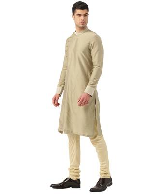 green Art Silk Kurta Churidar Set 3