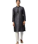 Blue silk Kurta Churidar Set