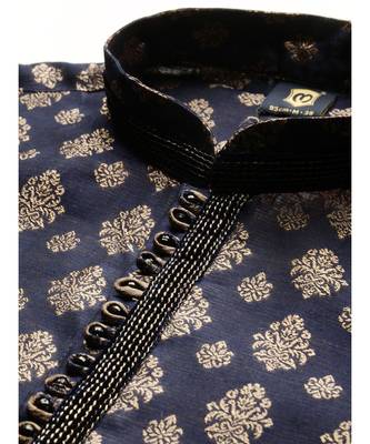 Blue silk Kurta Churidar Set 2