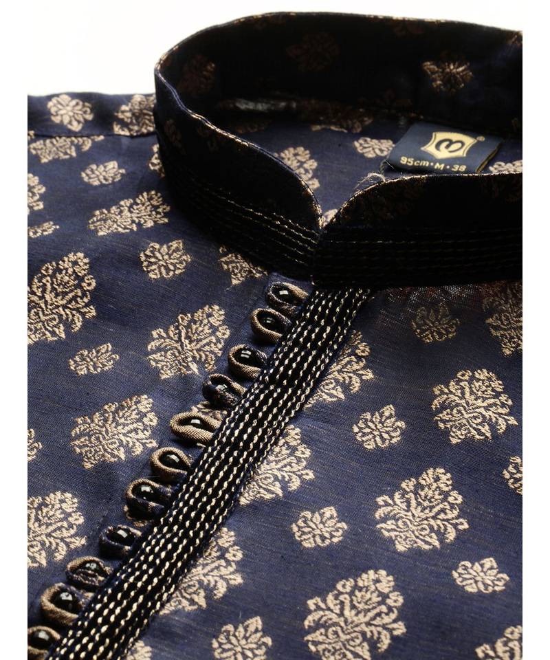 Blue silk Kurta Churidar Set