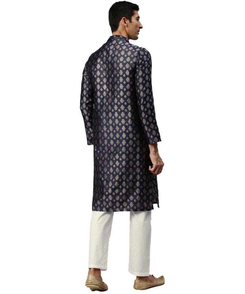 Blue silk Kurta Churidar Set