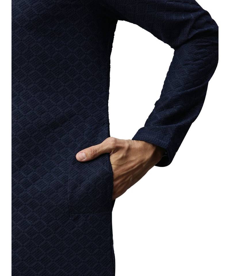 Blue cotton Kurta Churidar Set