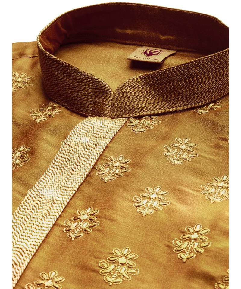 yellow Viscose Kurta Churidar Set