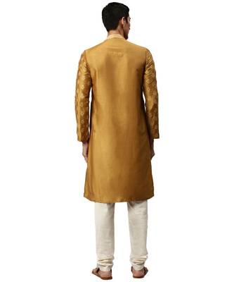 yellow Viscose Kurta Churidar Set 4