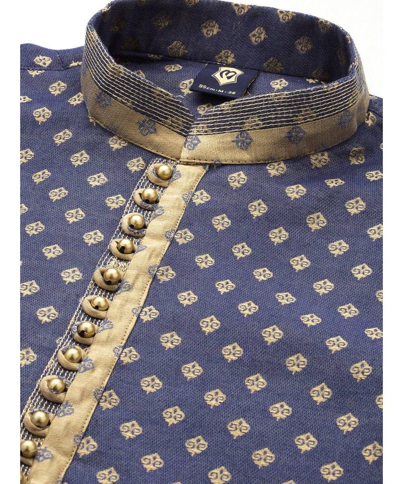 Blue silk Kurta Churidar Set