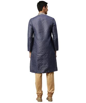 Blue silk Kurta Churidar Set 4