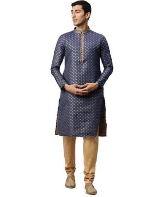 Blue silk Kurta Churidar Set 5