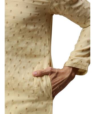 Beige Chanderi Kurta Churidar Set 6