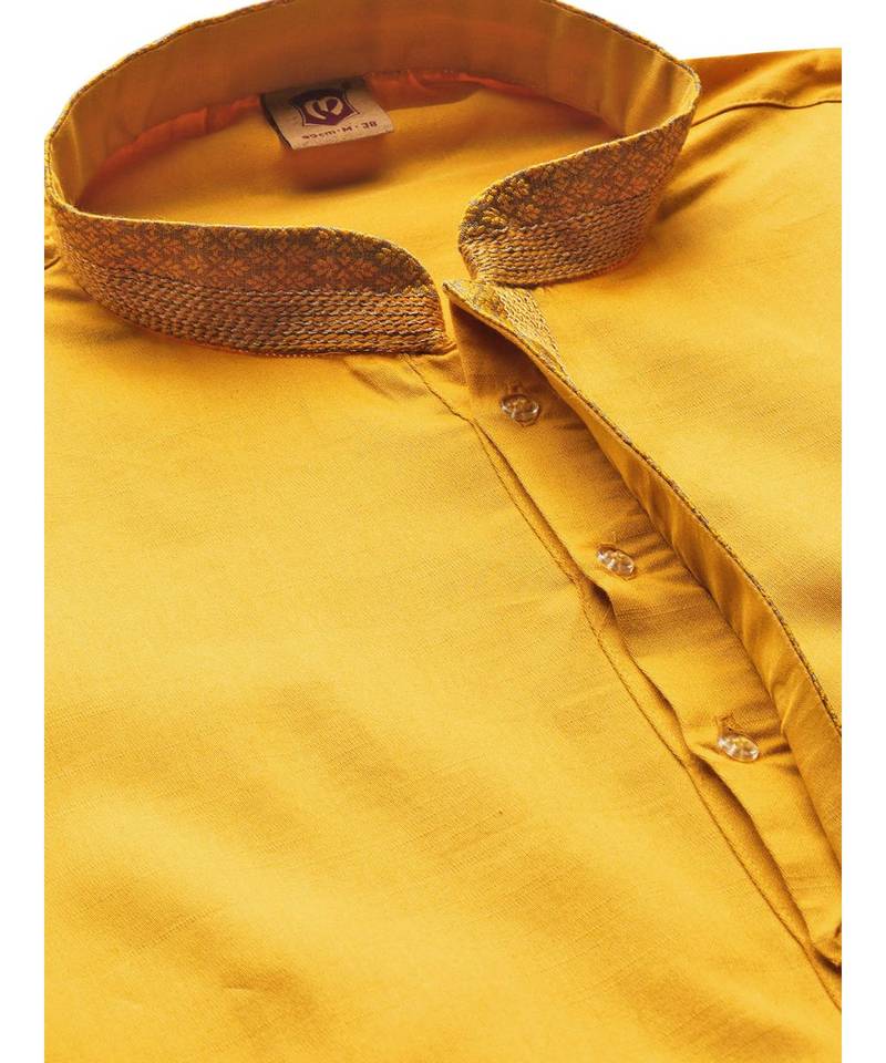 yellow silk Kurta Churidar Set