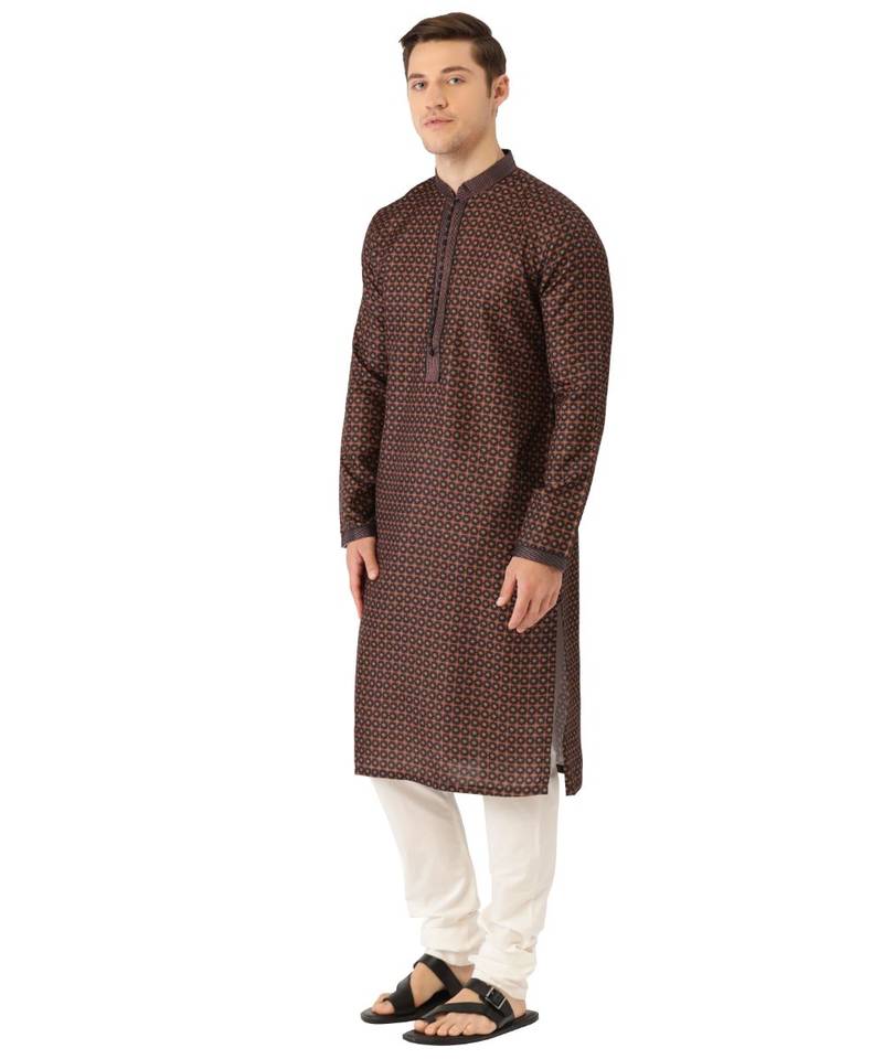 Blue cotton Kurta Churidar Set