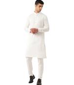 White cotton Kurta Pajama Set
