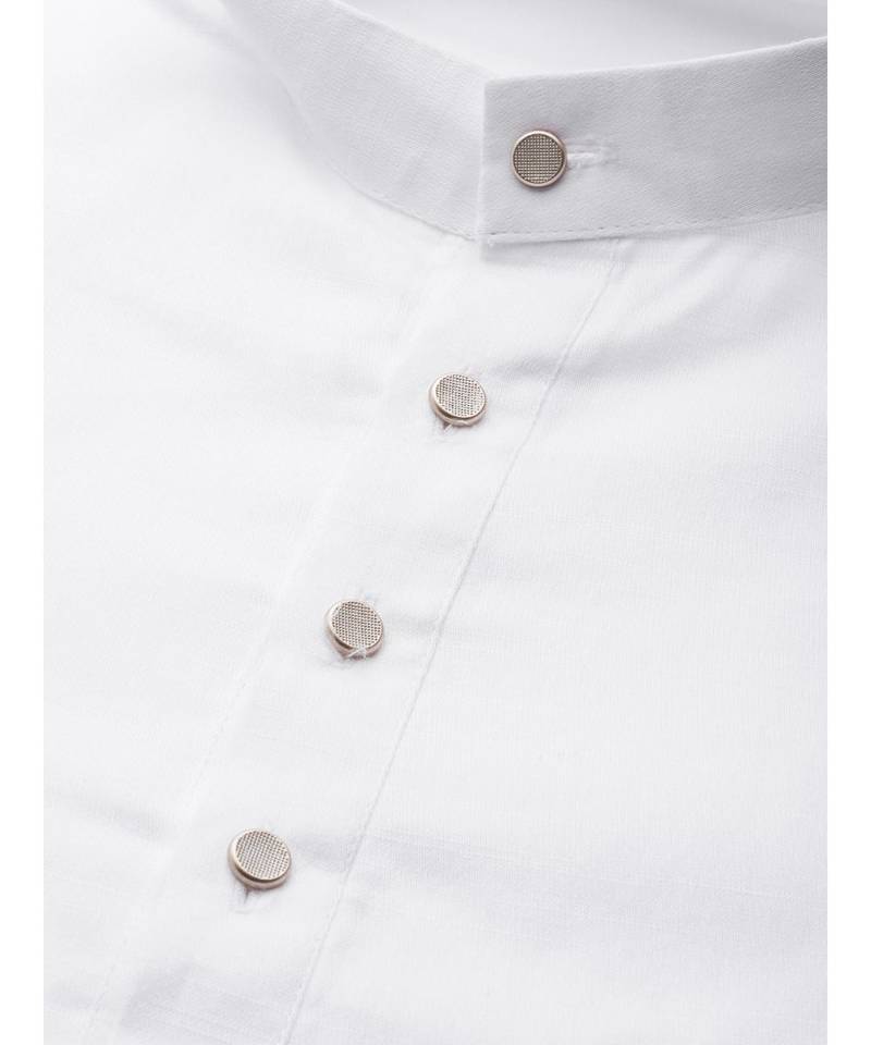 White cotton Kurta Pajama Set