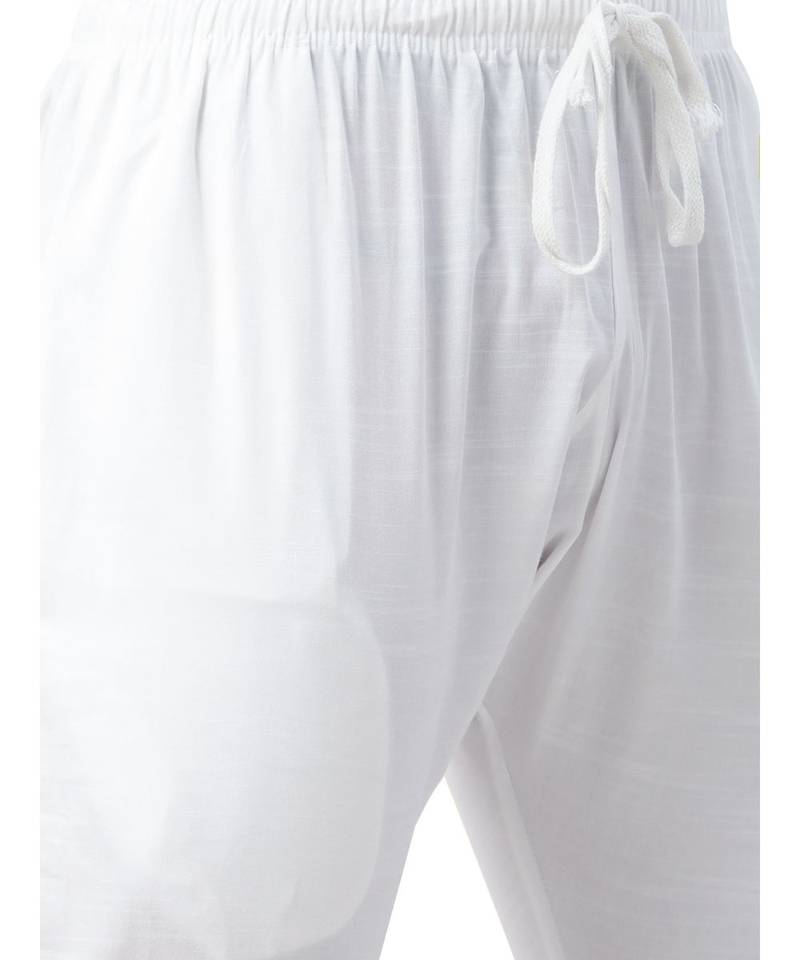 White cotton Kurta Pajama Set