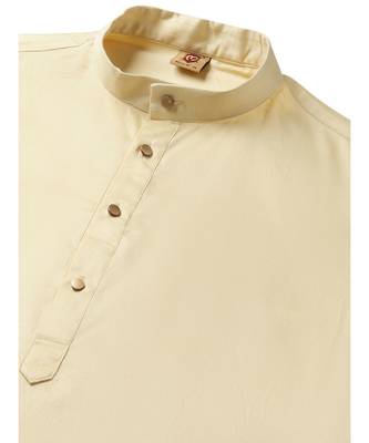 Beige cotton Kurta Pajama Set 2
