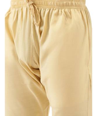 Beige cotton Kurta Pajama Set 5