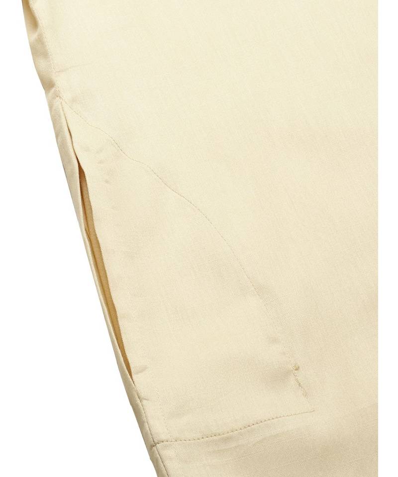 Beige cotton Kurta Pajama Set