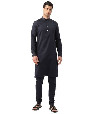 Blue cotton Kurta Pajama Set 1