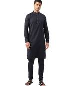 Blue cotton Kurta Pajama Set