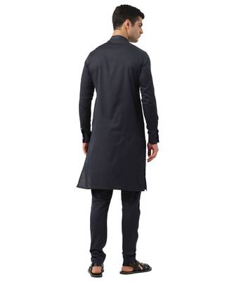 Blue cotton Kurta Pajama Set 5